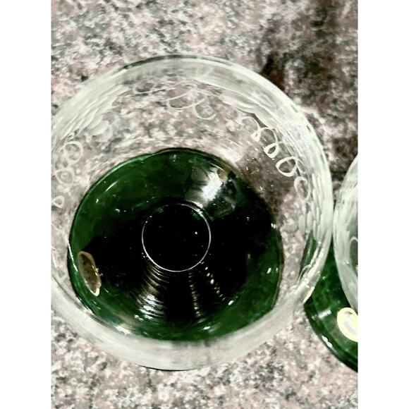 Luminarc Green Ribbed Stem Design German Roemer Goblets - Picture 8 of 9